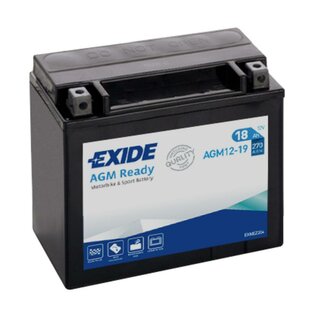 EXIDE Bike AGM Ready AGM12-19 / CTX20HL-BS 12V 18Ah AGM/SLA Motorrad Starterbatterie