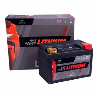 INTACT Bike-Power LI-06 / LTM21L 12V 6Ah LiFePO4  Motorrad Starterbatterie