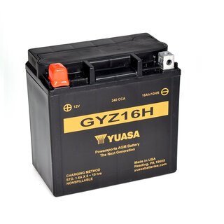 YUASA GYZ High Performance GYZ16H 12V 16Ah AGM Motorrad Starterbatterie