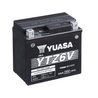 YUASA YTZ High Performance YTZ6V 12V 5Ah AGM Motorrad Starterbatterie