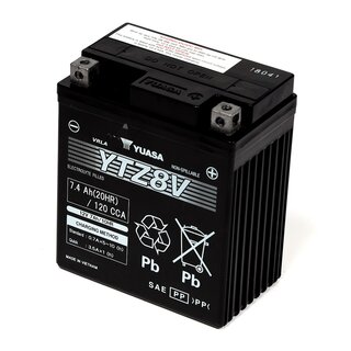 YUASA YTZ High Performance YTZ8V 12V 7Ah AGM Motorrad Starterbatterie