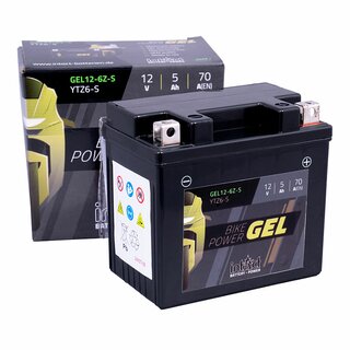 INTACT Bike-Power Gel 12-6ZS / YTZ6-S 12V 5Ah GEL Motorrad Starterbatterie