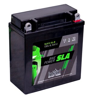 INTACT Bike-Power SLA12-5L-B / CB5L-B 12V 5Ah AGM Motorrad Starterbatterie