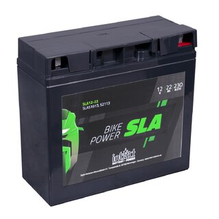 INTACT Bike-Power SLA12-22 / 52113 12V 22Ah AGM Motorrad Starterbatterie